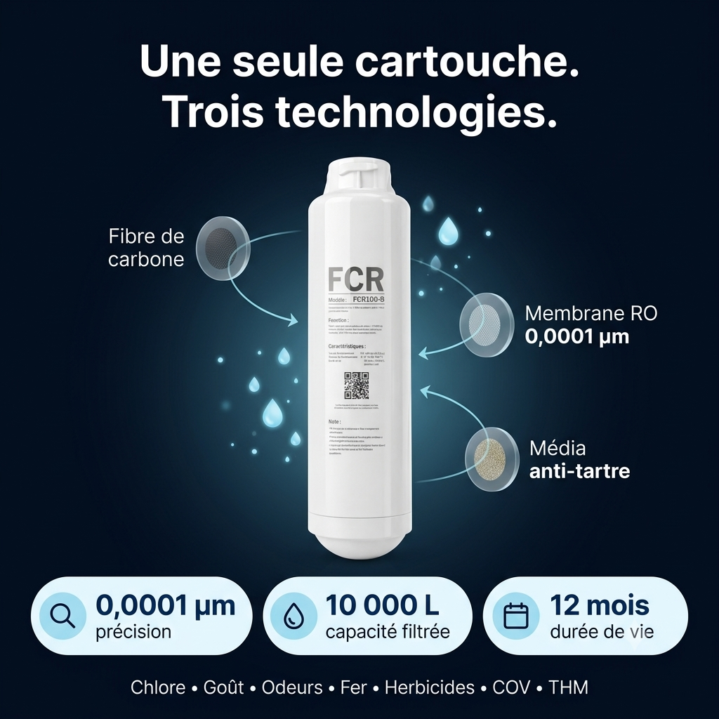Cartouche de rechange FCR100-B  Filtre RO pour Osmoseur ILLEA