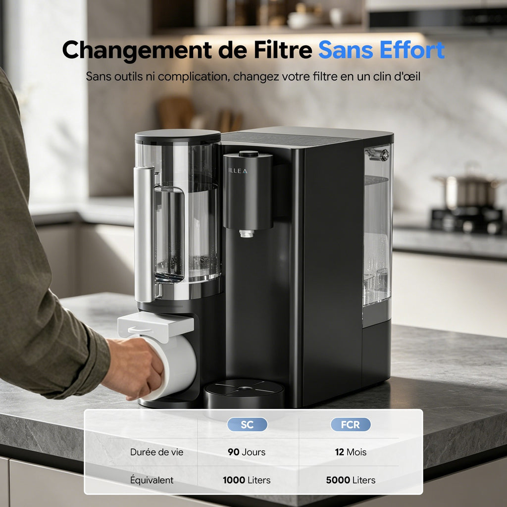 Osmoseur de comptoir ILLEA — Purificateur d'eau reminéralisant sans installation